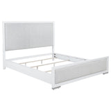 Gracemont Gray and White 57-inch California King Panel Bed by Coaster at Eve Furniture