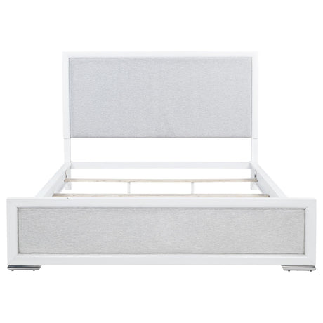 Gracemont Gray and White 57-inch California King Panel Bed by Coaster at Eve Furniture