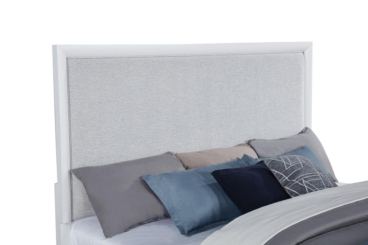 Gracemont Gray and White 57-inch California King Panel Bed by Coaster at Eve Furniture