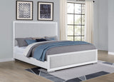 Gracemont Gray and White 57-inch California King Panel Bed by Coaster at Eve Furniture