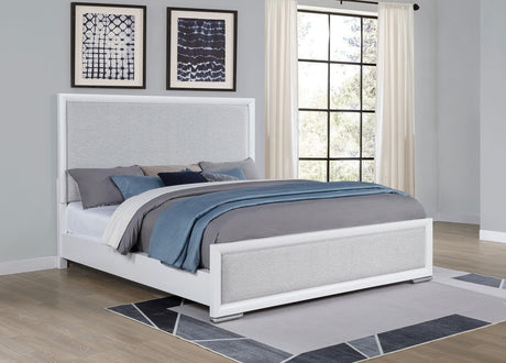 Gracemont Gray and White 57-inch California King Panel Bed by Coaster at Eve Furniture