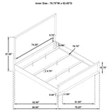 Gracemont Gray and White 57-inch Eastern King Panel Bed by Coaster at Eve Furniture