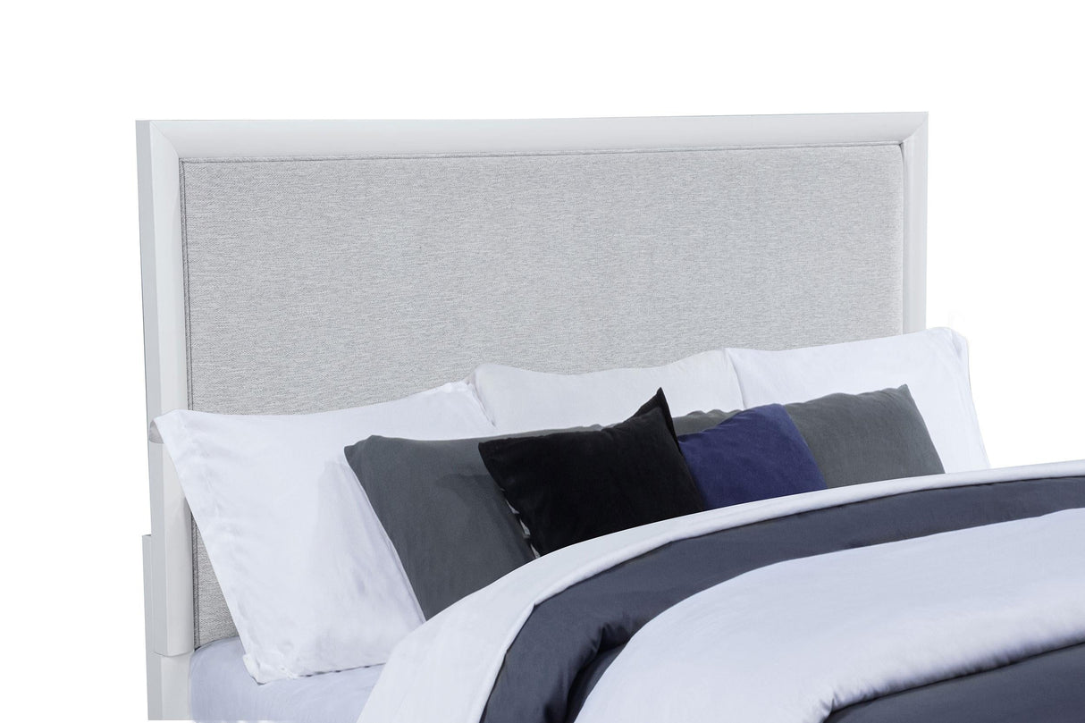 Gracemont Gray and White 57-inch Eastern King Panel Bed by Coaster at Eve Furniture