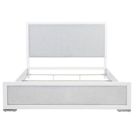 Gracemont Gray and White 57-inch Eastern King Panel Bed by Coaster at Eve Furniture