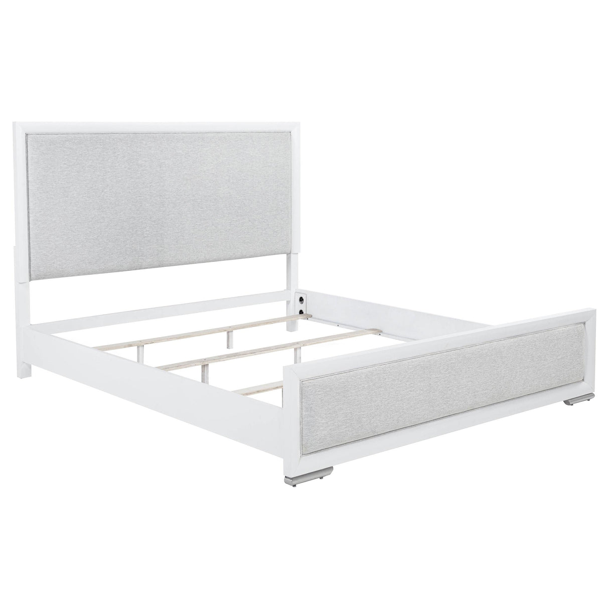 Gracemont Gray and White 57-inch Eastern King Panel Bed by Coaster at Eve Furniture