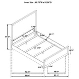 Gracemont Gray and White 57-inch Queen Panel Bed by Coaster at Eve Furniture