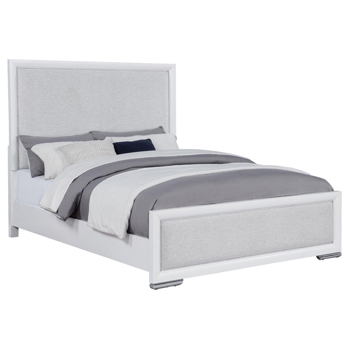 Gracemont Gray and White 57-inch Queen Panel Bed by Coaster at Eve Furniture