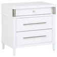 Gracemont White 3-Drawer Bedroom Nightstand Bedside Table by Coaster at Eve Furniture