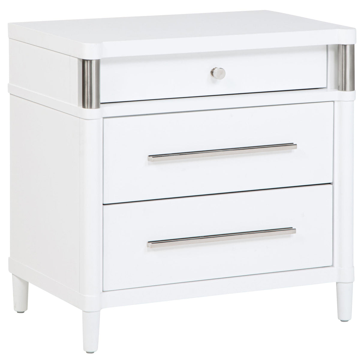 Gracemont White 3-Drawer Bedroom Nightstand Bedside Table by Coaster at Eve Furniture