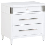 Gracemont White 3-Drawer Bedroom Nightstand Bedside Table by Coaster at Eve Furniture