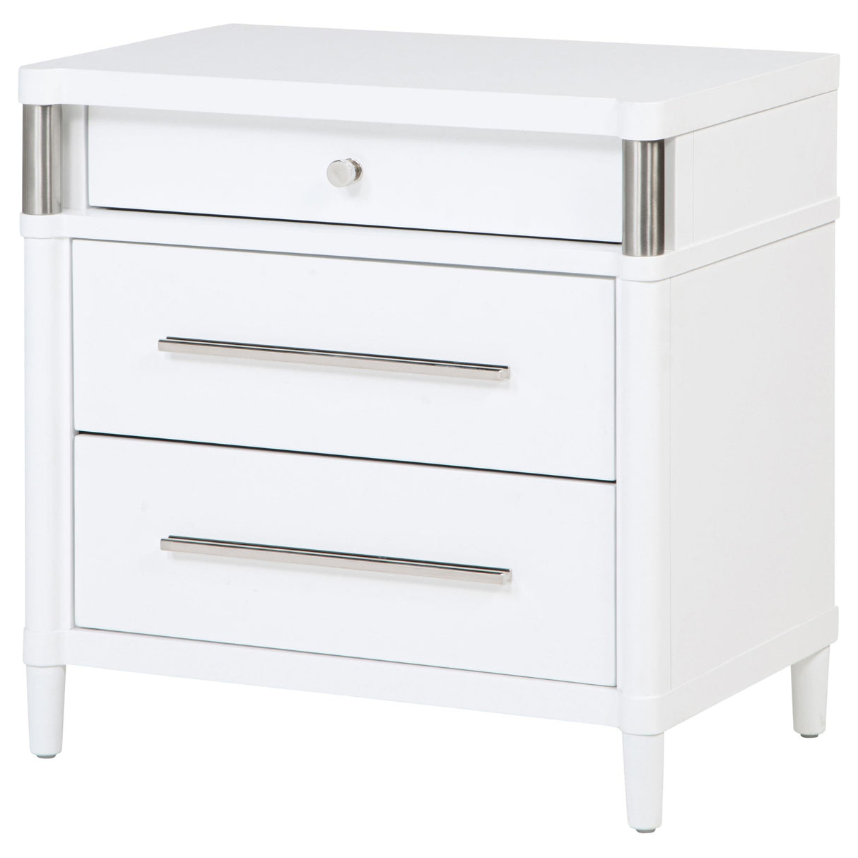 Gracemont White 3-Drawer Bedroom Nightstand Bedside Table by Coaster at Eve Furniture
