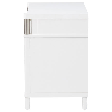 Gracemont White 3-Drawer Bedroom Nightstand Bedside Table by Coaster at Eve Furniture
