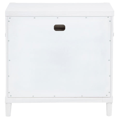 Gracemont White 3-Drawer Bedroom Nightstand Bedside Table by Coaster at Eve Furniture