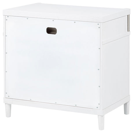 Gracemont White 3-Drawer Bedroom Nightstand Bedside Table by Coaster at Eve Furniture