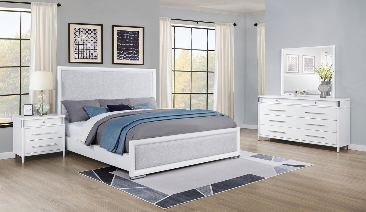 Gracemont White 4-Piece Eastern King Bedroom Set by Coaster at Eve Furniture