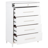 Gracemont White 5-Drawer Bedroom Chest of Drawers by Coaster at Eve Furniture
