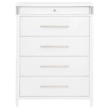 Gracemont White 5-Drawer Bedroom Chest of Drawers by Coaster at Eve Furniture