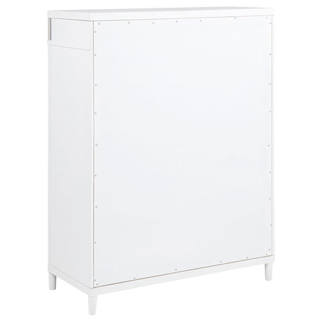 Gracemont White 5-Drawer Bedroom Chest of Drawers by Coaster at Eve Furniture