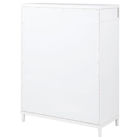 Gracemont White 5-Drawer Bedroom Chest of Drawers by Coaster at Eve Furniture