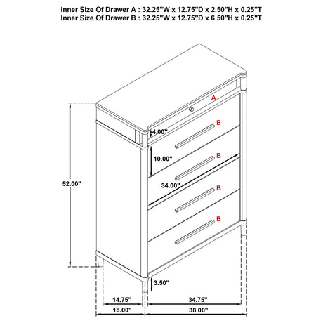Gracemont White 5-Piece California King Bedroom Set by Coaster at Eve Furniture