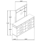 Gracemont White 8-drawer Bedroom Dresser with Mirror by Coaster at Eve Furniture
