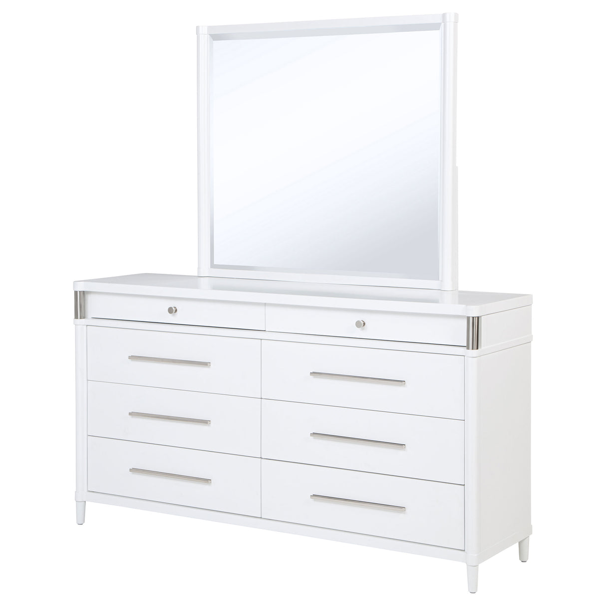 Gracemont White 8-drawer Bedroom Dresser with Mirror by Coaster at Eve Furniture