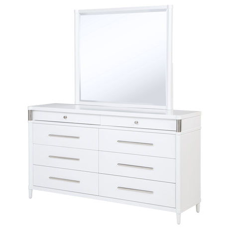 Gracemont White 8-drawer Bedroom Dresser with Mirror by Coaster at Eve Furniture