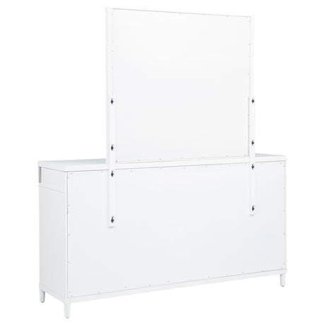 Gracemont White 8-drawer Bedroom Dresser with Mirror by Coaster at Eve Furniture