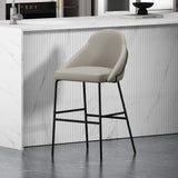 Gracie Barstool in Stone and Black by Manhattan Comfort at Eve Furniture
