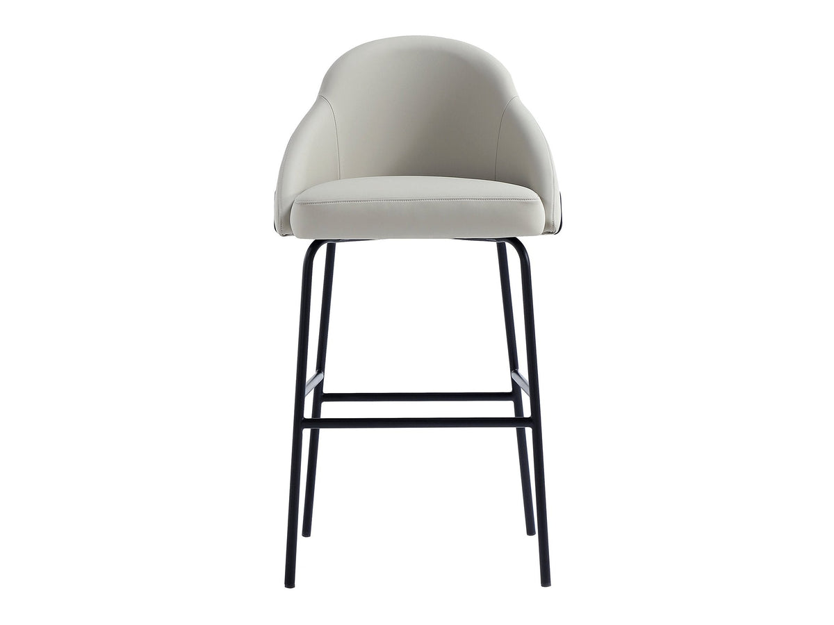 Gracie Barstool in Stone and Black by Manhattan Comfort at Eve Furniture