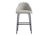 Gracie Barstool in Stone and Black by Manhattan Comfort at Eve Furniture