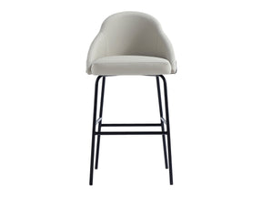 Gracie Barstool in Stone and Black by Manhattan Comfort at Eve Furniture