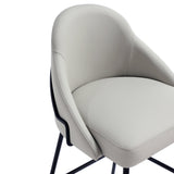 Gracie Barstool in Stone and Black (set of 2) by Manhattan Comfort at Eve Furniture