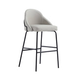 Gracie Barstool in Stone and Black (set of 2) by Manhattan Comfort at Eve Furniture