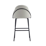 Gracie Barstool in Stone and Black (set of 2) by Manhattan Comfort at Eve Furniture