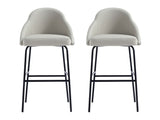 Gracie Barstool in Stone and Black (set of 2) by Manhattan Comfort at Eve Furniture