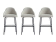 Gracie Barstool in Stone and Black (set of 3) by Manhattan Comfort at Eve Furniture