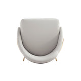 Gracie Barstool in Stone and Gold by Manhattan Comfort at Eve Furniture