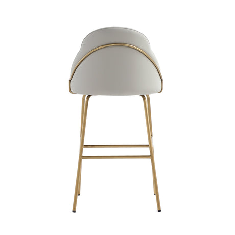 Gracie Barstool in Stone and Gold by Manhattan Comfort at Eve Furniture