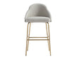 Gracie Barstool in Stone and Gold by Manhattan Comfort at Eve Furniture