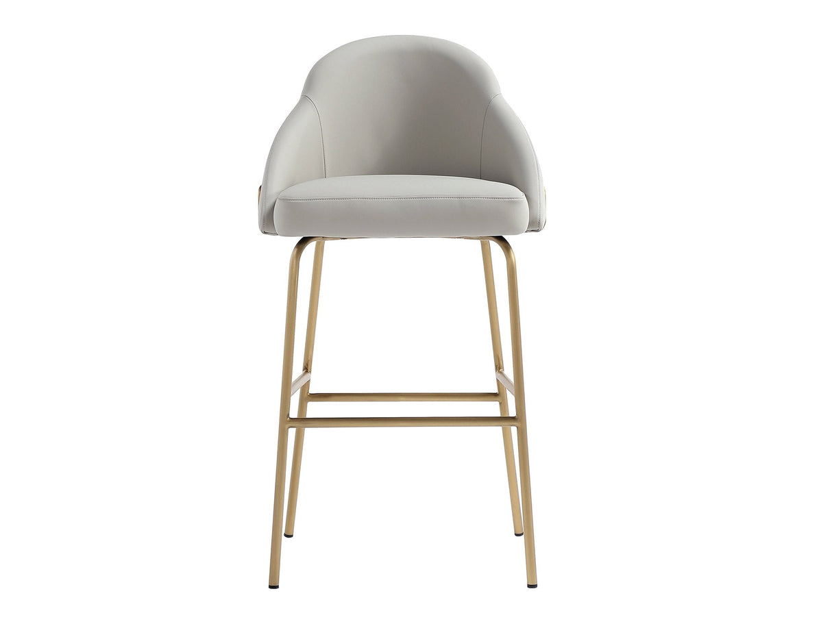 Gracie Barstool in Stone and Gold by Manhattan Comfort at Eve Furniture