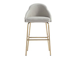 Gracie Barstool in Stone and Gold by Manhattan Comfort at Eve Furniture