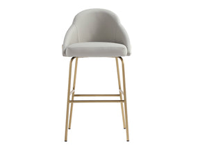 Gracie Barstool in Stone and Gold by Manhattan Comfort at Eve Furniture