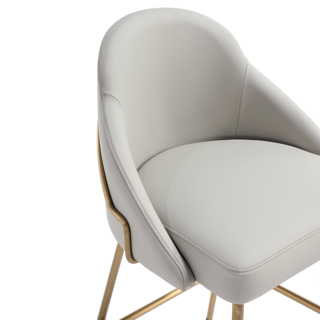 Gracie Barstool in Stone and Gold (set of 2) by Manhattan Comfort at Eve Furniture