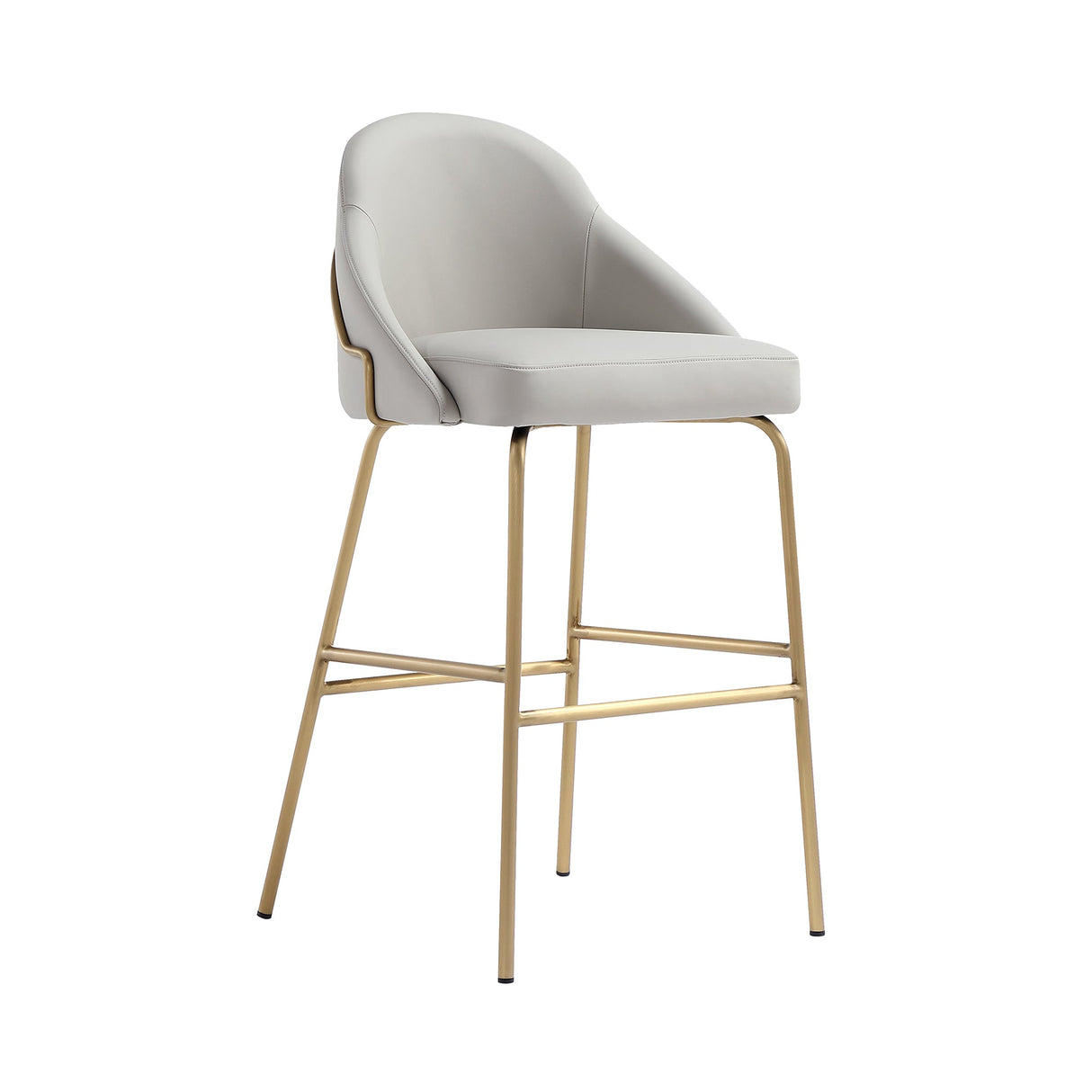 Gracie Barstool in Stone and Gold (set of 2) by Manhattan Comfort at Eve Furniture