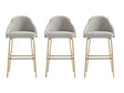 Gracie Barstool in Stone and Gold (set of 3) by Manhattan Comfort at Eve Furniture