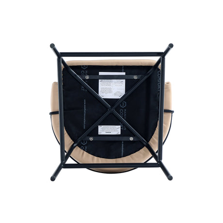 Gracie Barstool in Tan and Black by Manhattan Comfort at Eve Furniture