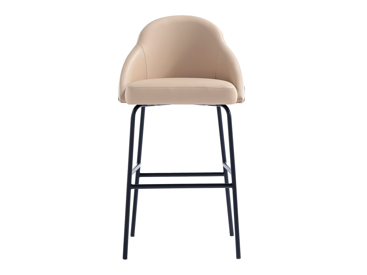 Gracie Barstool in Tan and Black by Manhattan Comfort at Eve Furniture