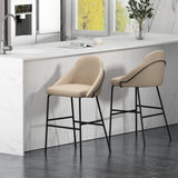 Gracie Barstool in Tan and Black (set of 2) by Manhattan Comfort at Eve Furniture