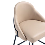 Gracie Barstool in Tan and Black (set of 2) by Manhattan Comfort at Eve Furniture